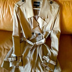 Express Tan Trench Coat